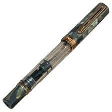 F nib - New TWSBI ECO Piston Fountain Pen - Green Calcite with Bronze Trim