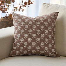 Floral Pillow Covers 20x20 Throw Pillow Covers Decorative Farmhouse Block Flo...