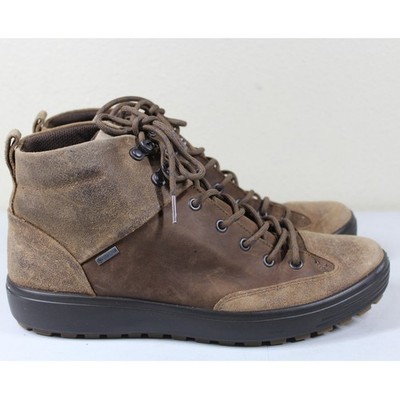 ECCO Men's Soft 7 Tred High Top Gore-tex Sneaker Brown EU 44 US 10
