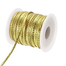 100m Hair Strings for Braids Polyester Metallic Hair Braiding String Light Gold