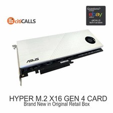 ASUS HYPER M.2 X16 GEN 4 CARD PCIe 4.0 X4 Expansion Card Supports 4 NVMe M.2
