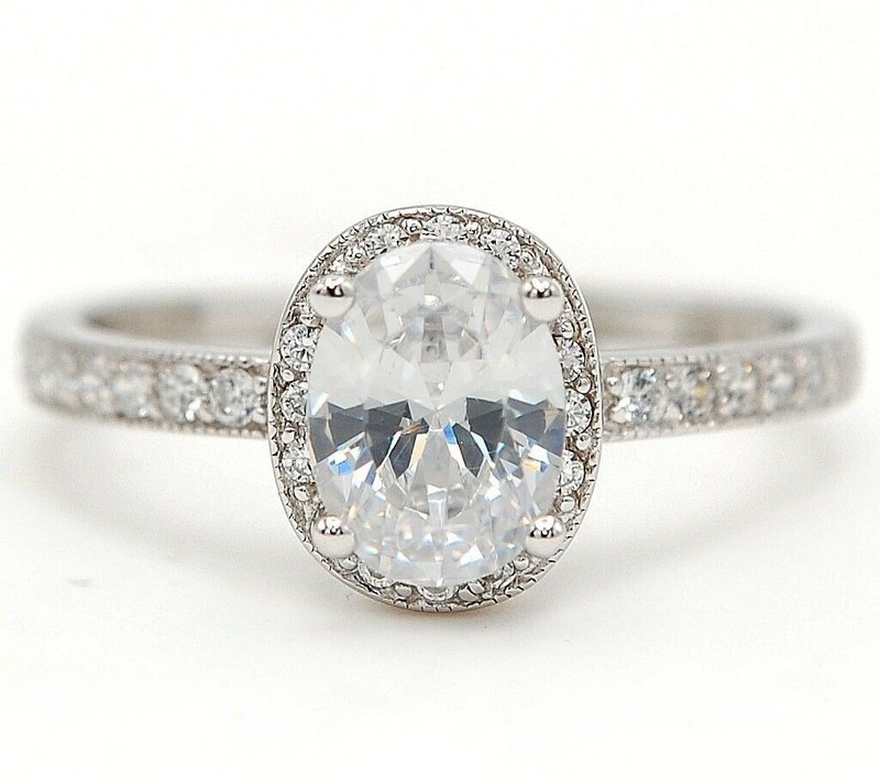 1CT Heat Treated Moissanite 925 Solid Sterling Silver Ring Sz 6 &5-5
