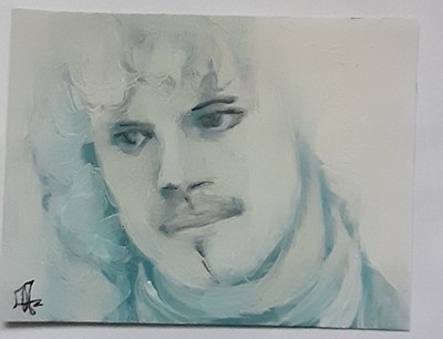 not Aceo original signiert einzigartig bemalt Jamie Fraser Outlander TV-Serie 6x8cm