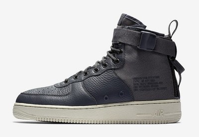 Nike SF Air Force 1 Mid (GS) Dark Gray - light bone Size 5.5  UPC76