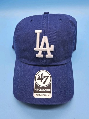 LA Dodgers '47 Brand Clean Up Hat Adult Royal Blue Adjustable Strapback MLB