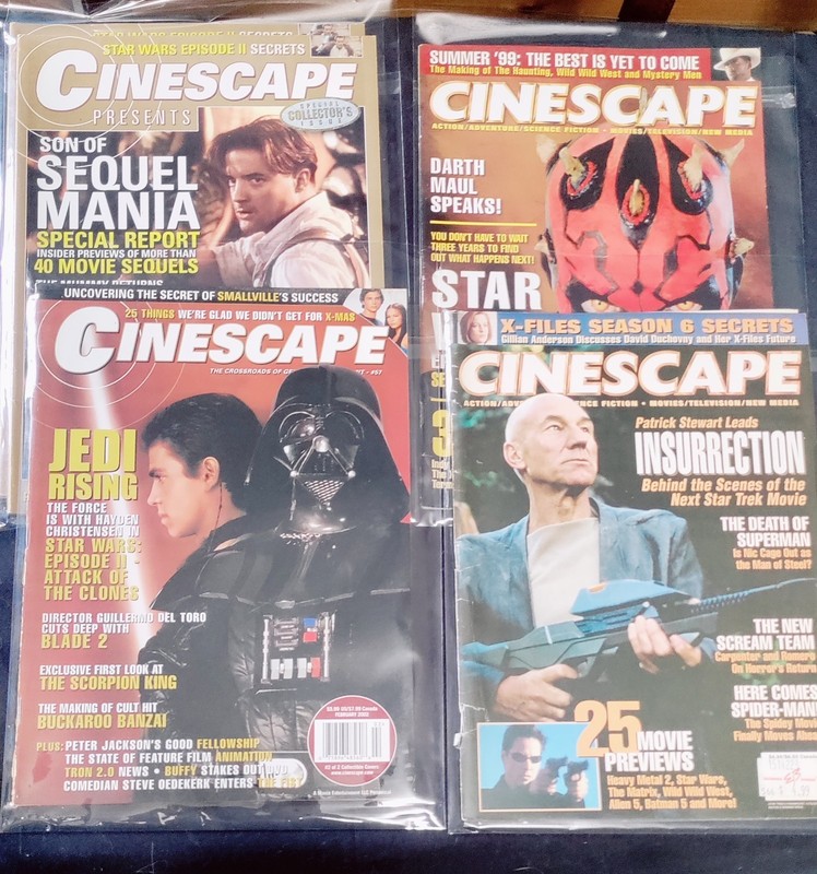 Cinescape Magazine 1999 July August Star Wars Star Trek 4 Pack!