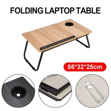 Image of Folding Laptop Table Stand Bed Tray Sofa Lap Portable Computer Desk Breakfast UK