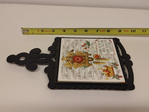 Vintage 1970s Trivet "Thank You For The Birds That Sing Thank You God For... image 10