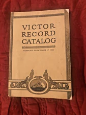 October 1926 Victor Phonograph Records Catalog Book