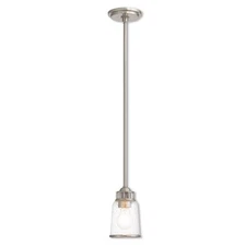 Livex Lighting 40021-91 Lawrenceville Mini Pendant Brushed Nickel