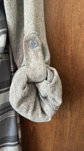 NWT Wishful Park Blue and Gray Plaid Hoodie Size M - Picture 5 of 10