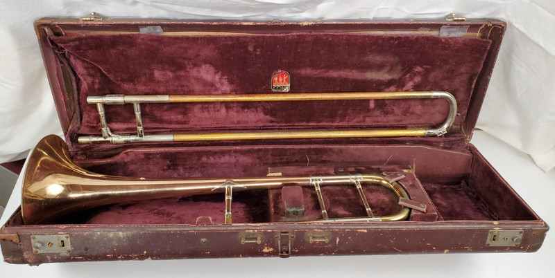 C. G. CONN 8H ELKHART PROFESSIONAL TENOR TROMBONE ROSE BRASS BELL VINTAGE