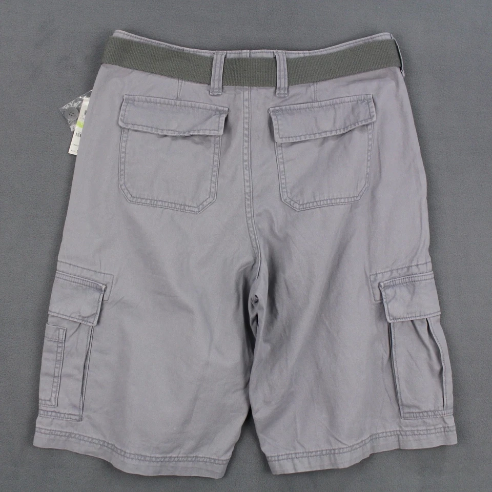 Pantalones Cortos Carga American Rag 11" Calce Relajado Para Hombre Talla 30 Gris Algodón NUEVO Foto 2 de 4