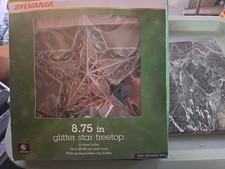Sylvania Silver 8.75 Glitter Star  Treetopper