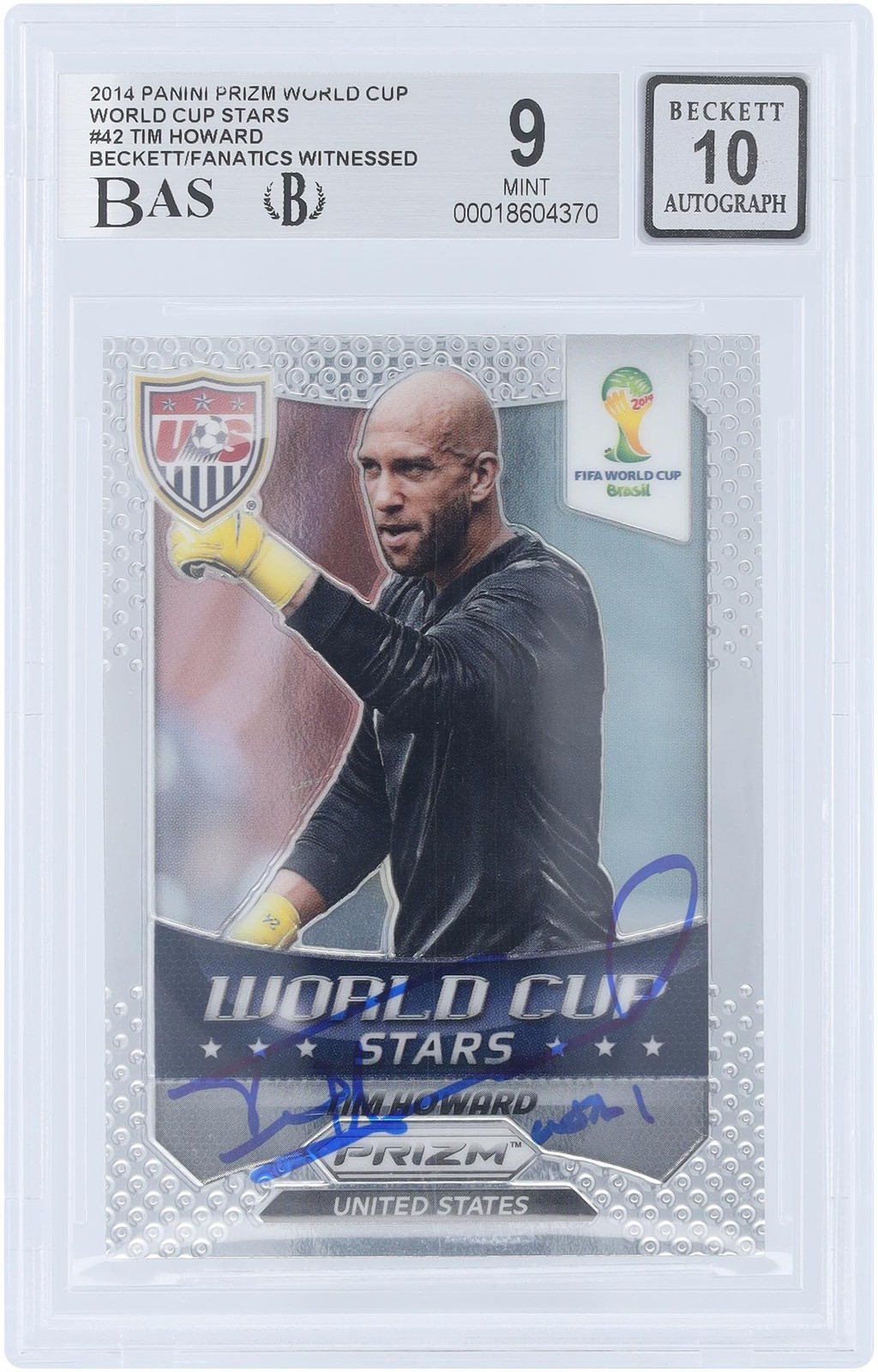 Tim Howard USMNT Autographed 2014 Panini Prizm World Cup World Cup Item#14335867
