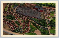 Beacon Manufacturing Aerial View Postcard Swannanoa NC ? Mill Village
