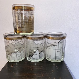3 Dow Jones Glasses and One London Gold Exchange Glass