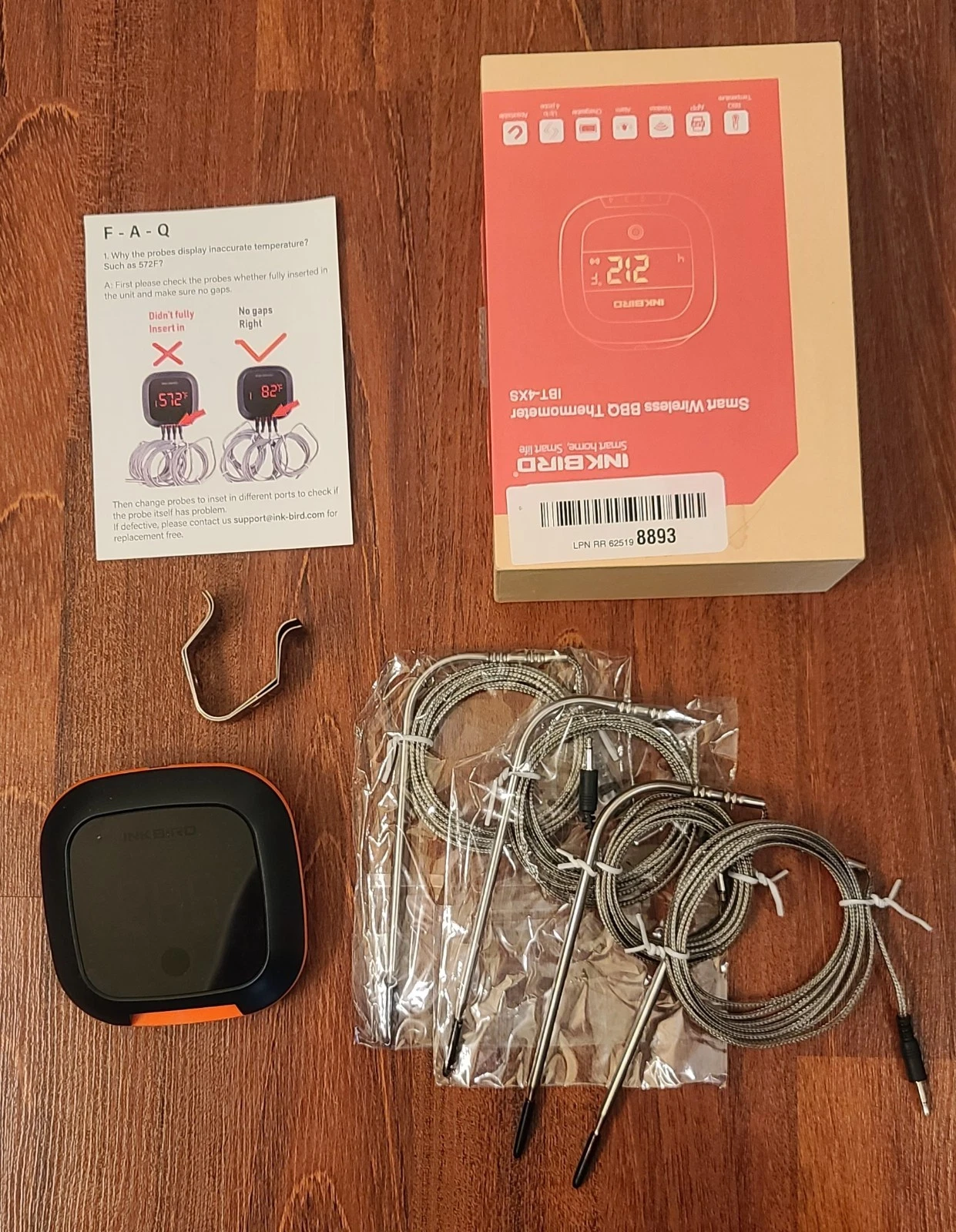 Inkbird IBT-4XS Smart Bluetooth Wireless BBQ Thermometer Meat, Grill, and Oven