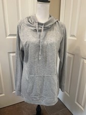 Sudadera con Capucha 90 Grados L Gris Capucha Cuello Cordón Capucha Canguro Bolsillo Sudadera