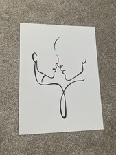 Desenio black and white couple Print Poster Wall Art 40cm x 30cm 