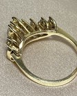 Vintage 14K Gold Ring Cubic Zirconia Round And Marquise Cut 3.52g Sz 6.75 — photo 10