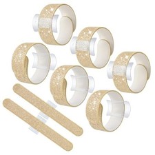 6 Pieces Slaplet Wrist Corsage Bracelets Wristlet Band Floral Corsage Golden