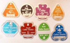 Sachsen-Anhalt, CALBE (Saale), Lot von 8 Hundemarken von 2001 bis 2013