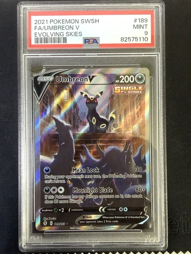 Pokemon TCG: Evolving Skies Umbreon V 189/203 Alternate Art PSA 9