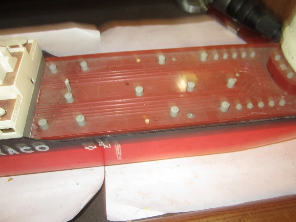 Vintage Texaco Toy Tanker NORTH DAKOTA modelo de navio de barco - Imagem 2 de 4