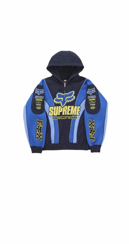 Supreme Fox Racing Hoodie Size XL Navy