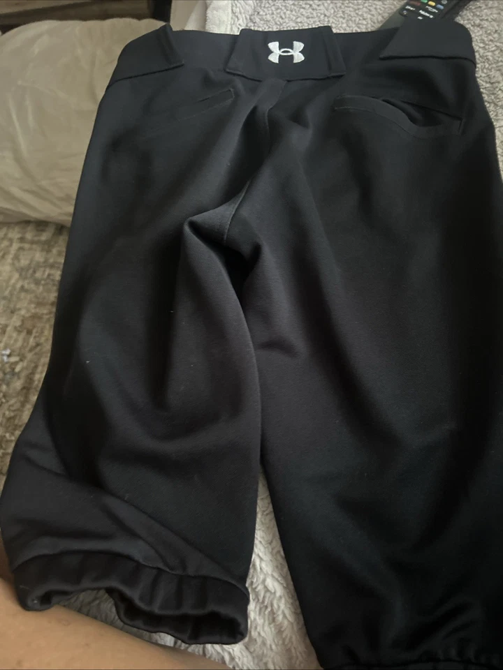 Under Armour Youth Girls Softball Pants Cropped Size Small Youth YSM Black - Image 3 of 3