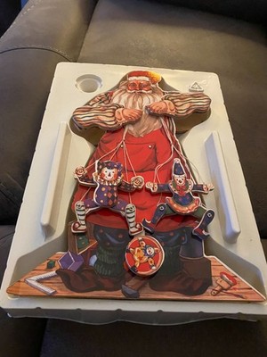 Here Comes Santa Claus Windup Musical Puppet Scene 13'' - Vintage