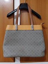 Borsa a tracolla in ecopelle Carpisa, color grigio e senape