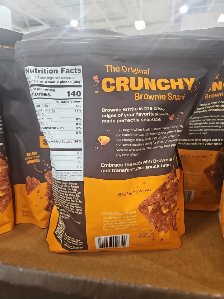 Brownie caramelo salado quebradizo paquete de 14 onzas tamaño familiar golosinas crujientes Foto 2 de 2