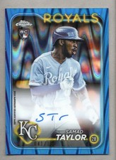 2024 Topps Chrome Baseball Rookie Auto Blue RayWave #RAST Samad Taylor Auto /150