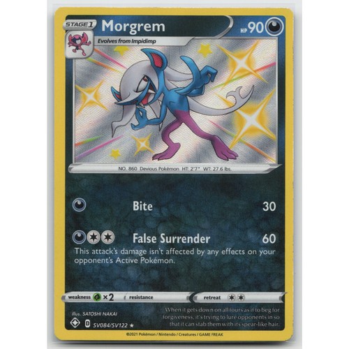 Morgrem Holo Shining Fates: Shiny Vault SV084/SV122 Shiny Holo Rare LP Pokemon