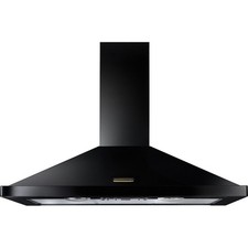 Image of Rangemaster RHDC90BL/B Built In 90cm 3 Speeds Chimney Cooker Hood Black B Rated