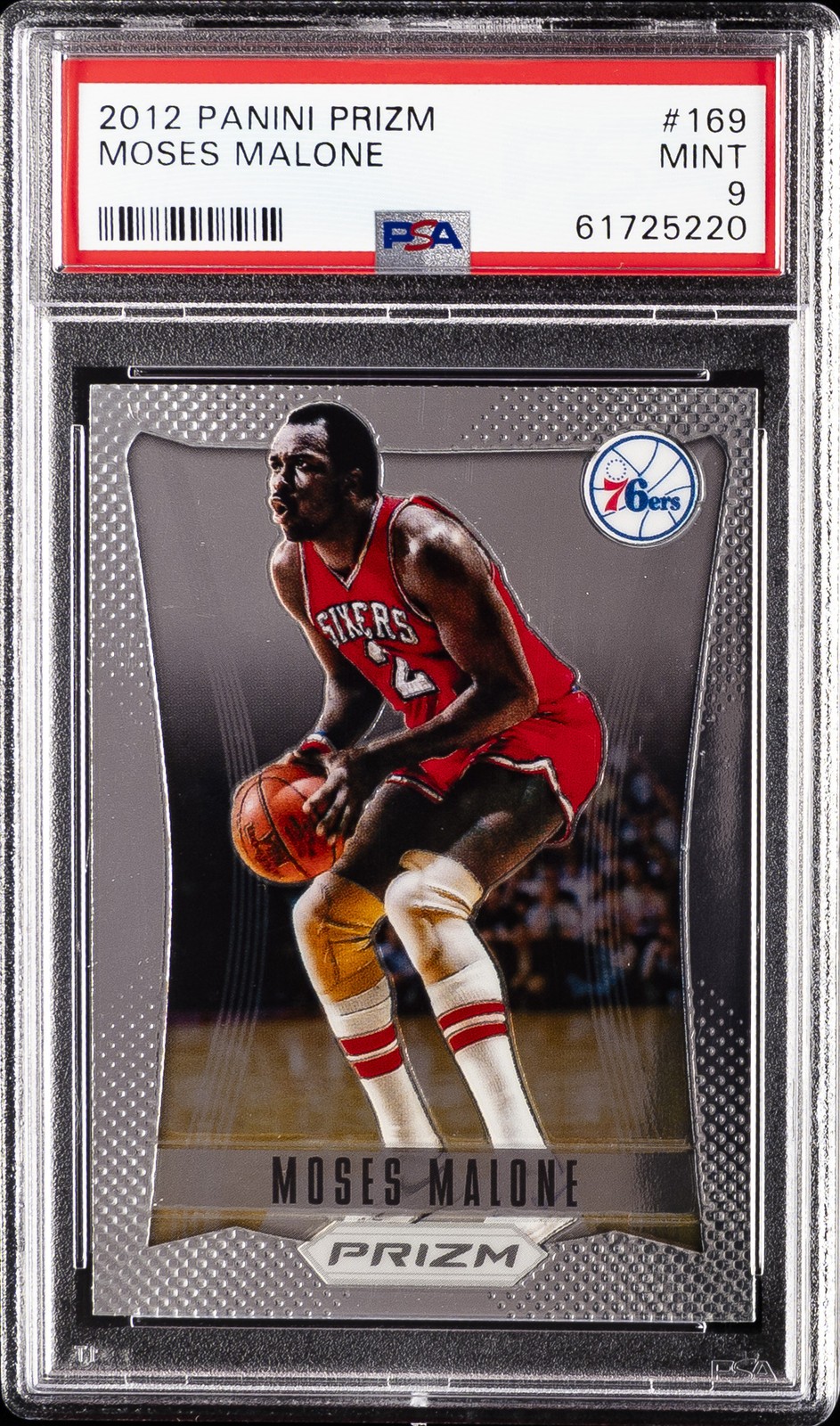 2012 PANINI PRIZM #169 MOSES MALONE PSA 9