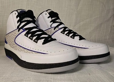 Nike Air Jordan 2 Retro Concord 2013 White Purple Black Size 9.5 385475-153