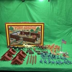 1967 MARX Fort Apache Play Set Tin Lithograph Carry Case Indians Cowboy #6068C