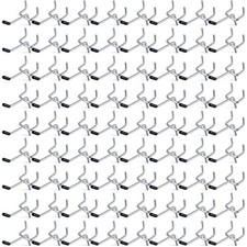 100 Pcs Pegboard Hooks Peg Board Organizer Holders Hanging Stainless Steel Di...
