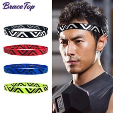 Men Women Fitness Headband Breathable Sports Sweat Hair Bands Forehead Protectio