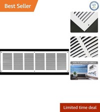 Durable 30'' x 6'' Flat Stamped Steel Air Grille Cover for Sidewall and Ceiling