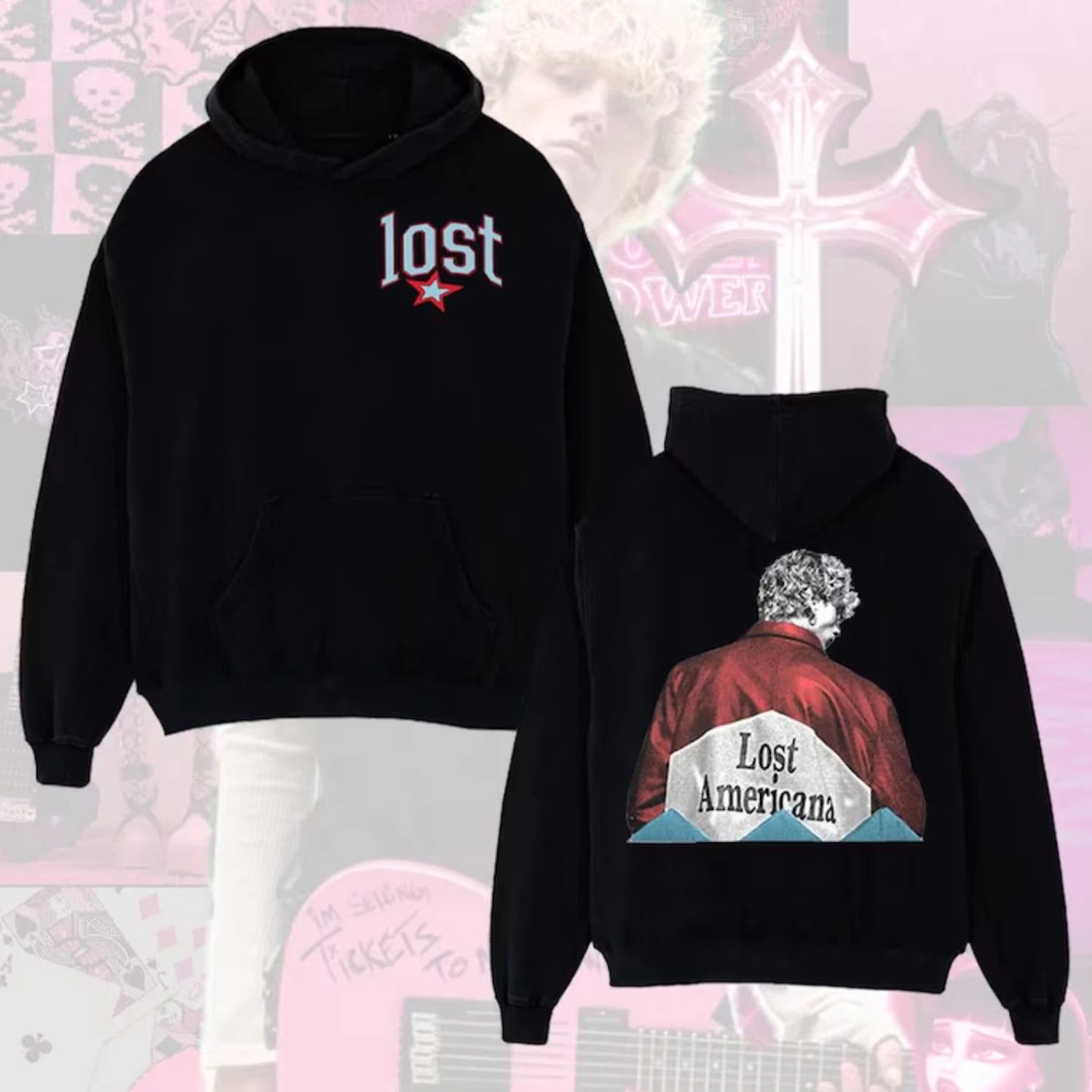 HOT NEW MGK Lost Americana Tour Shirt, Wiz Khalifa 2025 2026 Tour Dates Hoodie