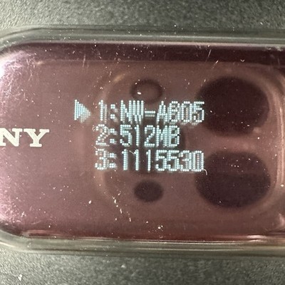 SONY NW-A605 Portable Audio Player Walkman 512 MB Pink Fully