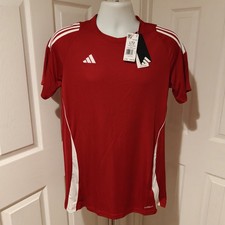adidas Womens Tiro 24 JSWY SS Shirt Team Power Red 2/White NWT Jersey IS1023