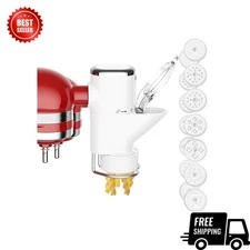 Pasta Press Attachment with 7 Plates – Mixer Pasta Extruder