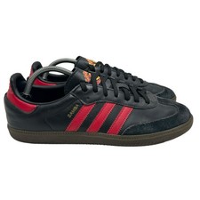 Adidas Samba Team Manchester United Men  s Size 10 US Black Red Leather Shoes