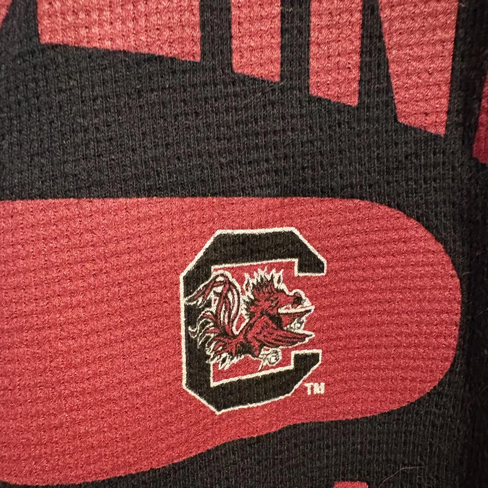 South Carolina Gamecocks Shirt Men 2XL BLack NCAA Long Sleeve Thermal College - Image 3 of 4