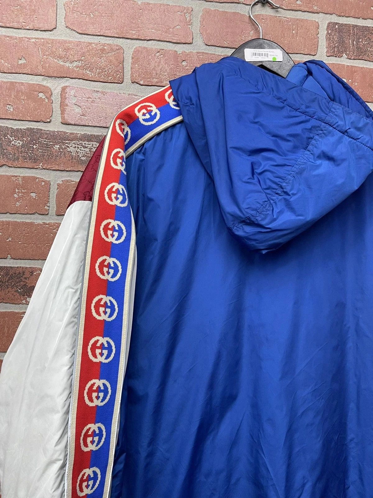 Taglia 56 Giacca a vento Gucci GG a righe riflettenti